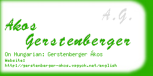 akos gerstenberger business card